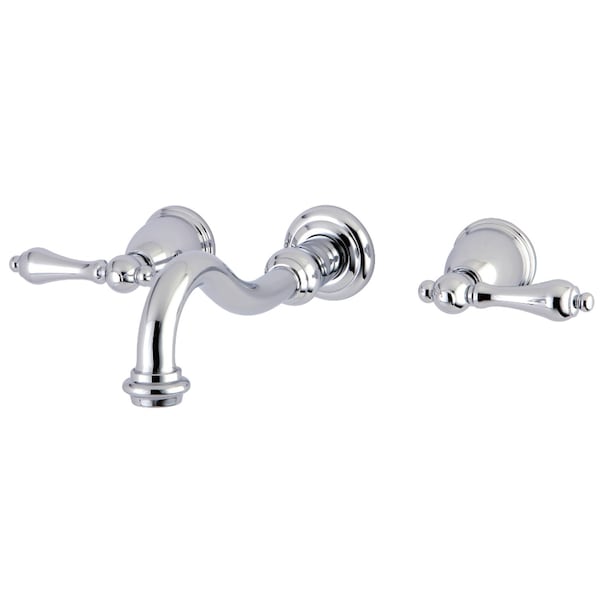 Roman Tub Faucet, Polished Chrome, Wall Mount